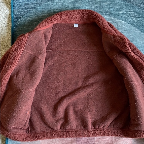 Old Navy Fall Teddy Jacket in Warm Rust - Picture 14 of 14